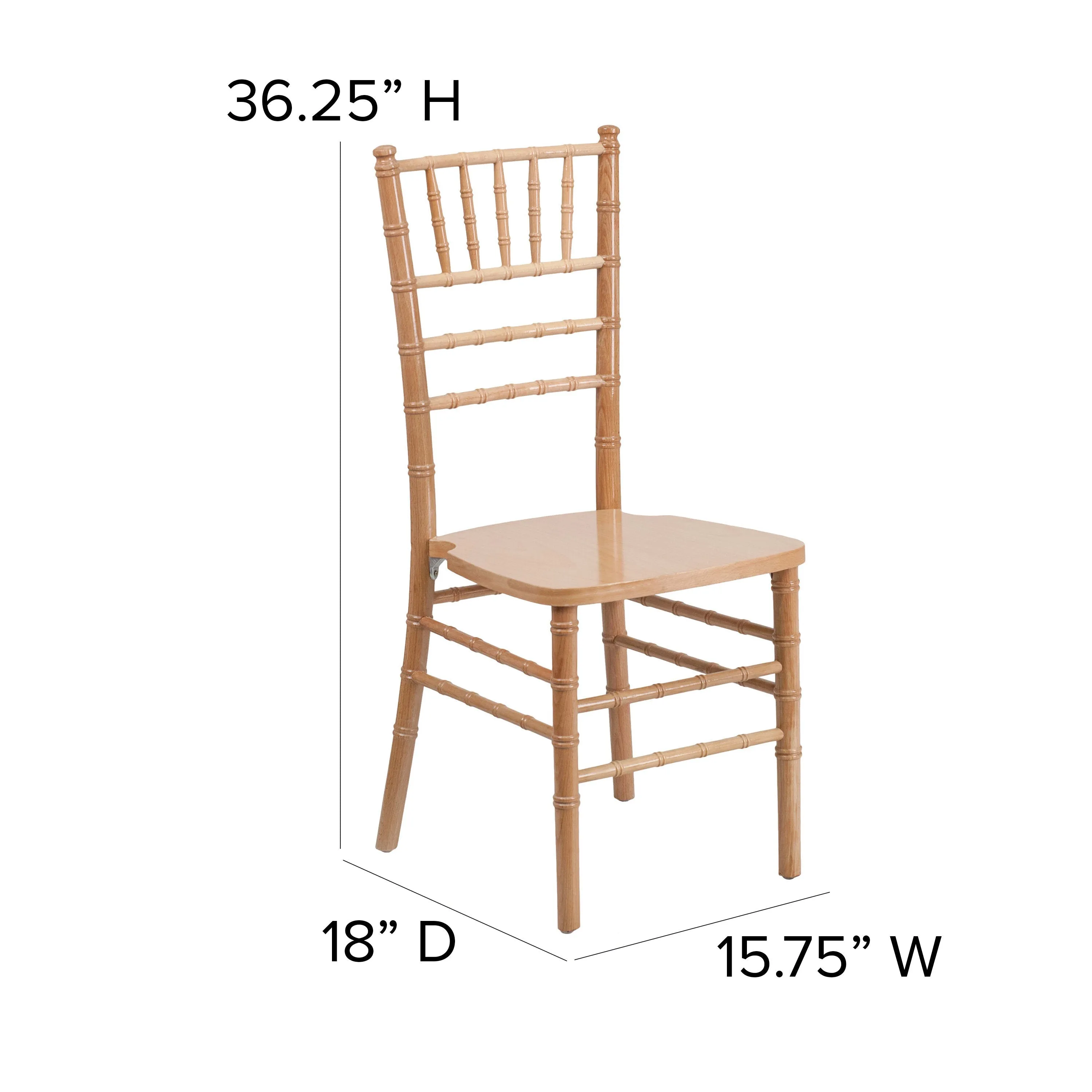 HERCULES Series Wood Chiavari Chair with Free Cushion