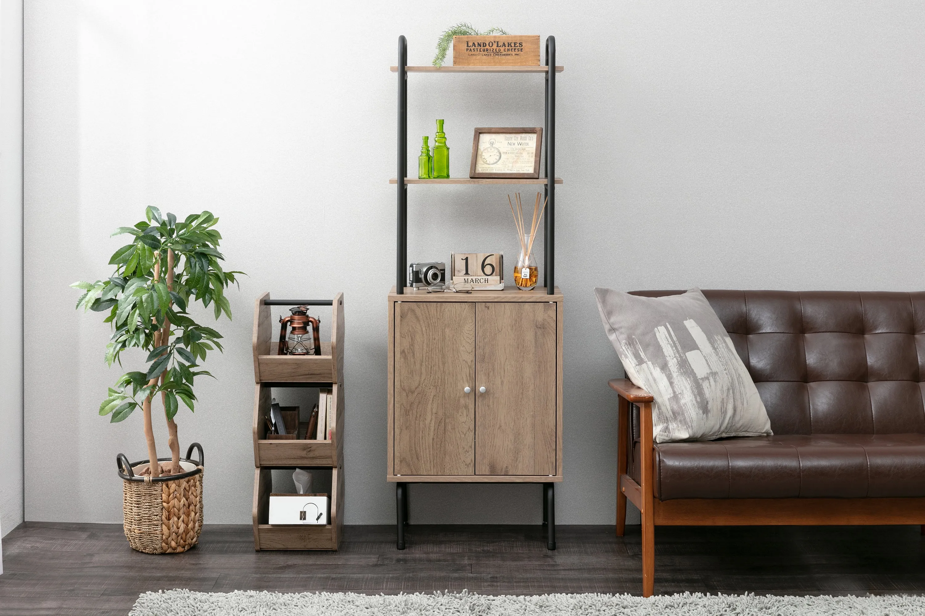 Industrial Series for Small Spaces Cabinet Wood