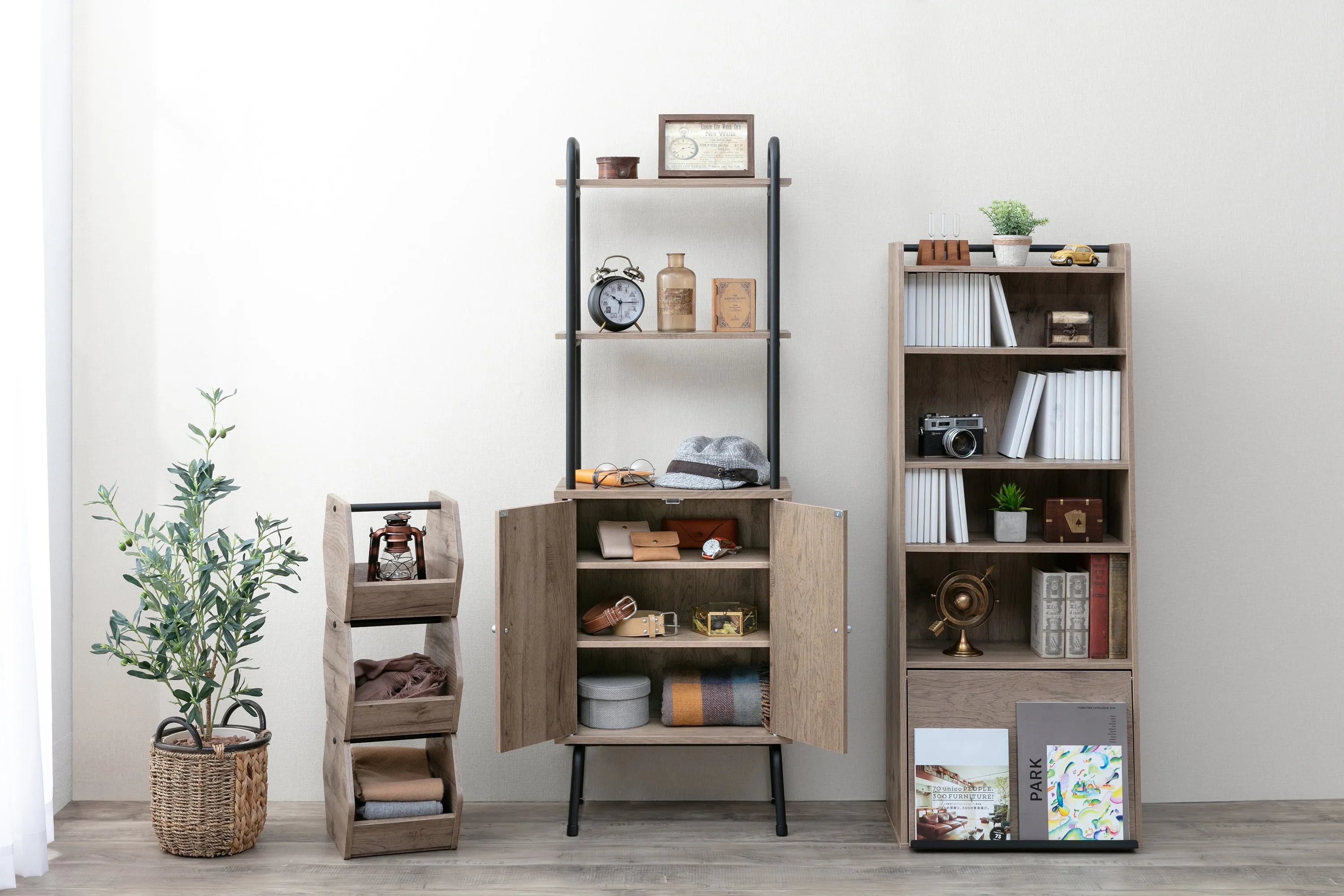 Industrial Series for Small Spaces Cabinet Wood