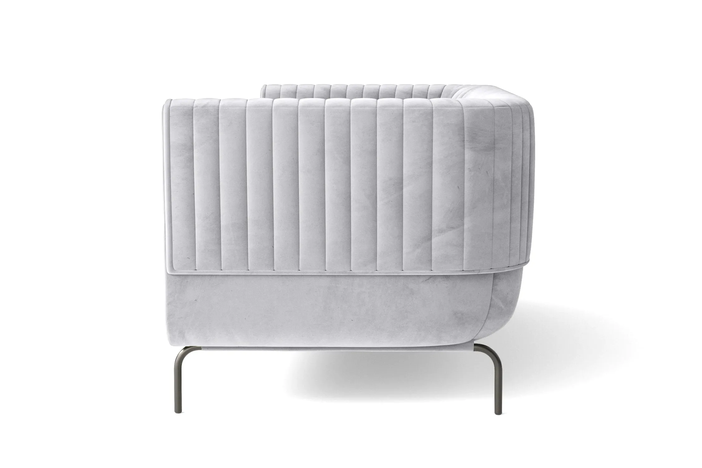 Jackson 2 Seater Sofa Silver Velvet