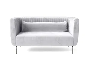 Jackson 2 Seater Sofa Silver Velvet