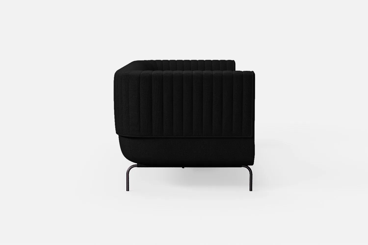 Jackson 3 Seater Sofa Black Linen Fabric