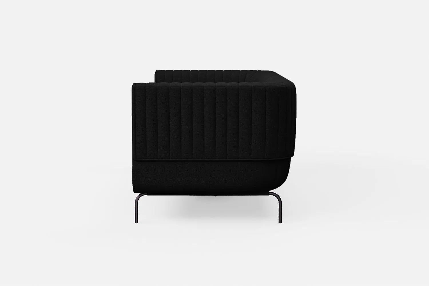 Jackson 3 Seater Sofa Black Linen Fabric