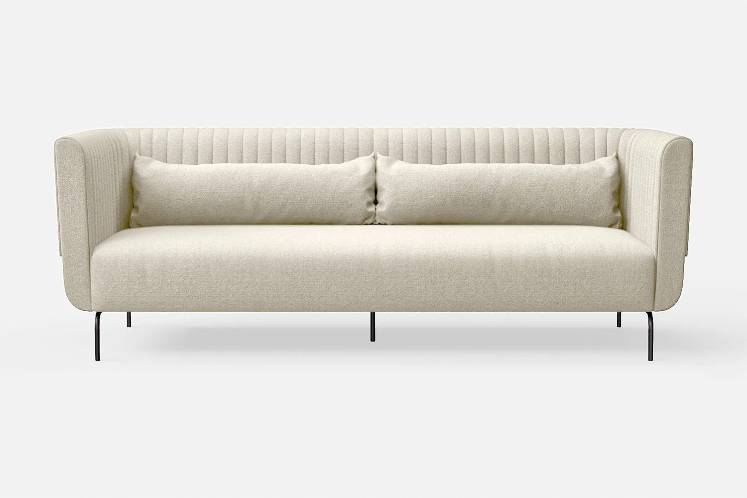 Jackson 3 Seater Sofa Cream Linen Fabric