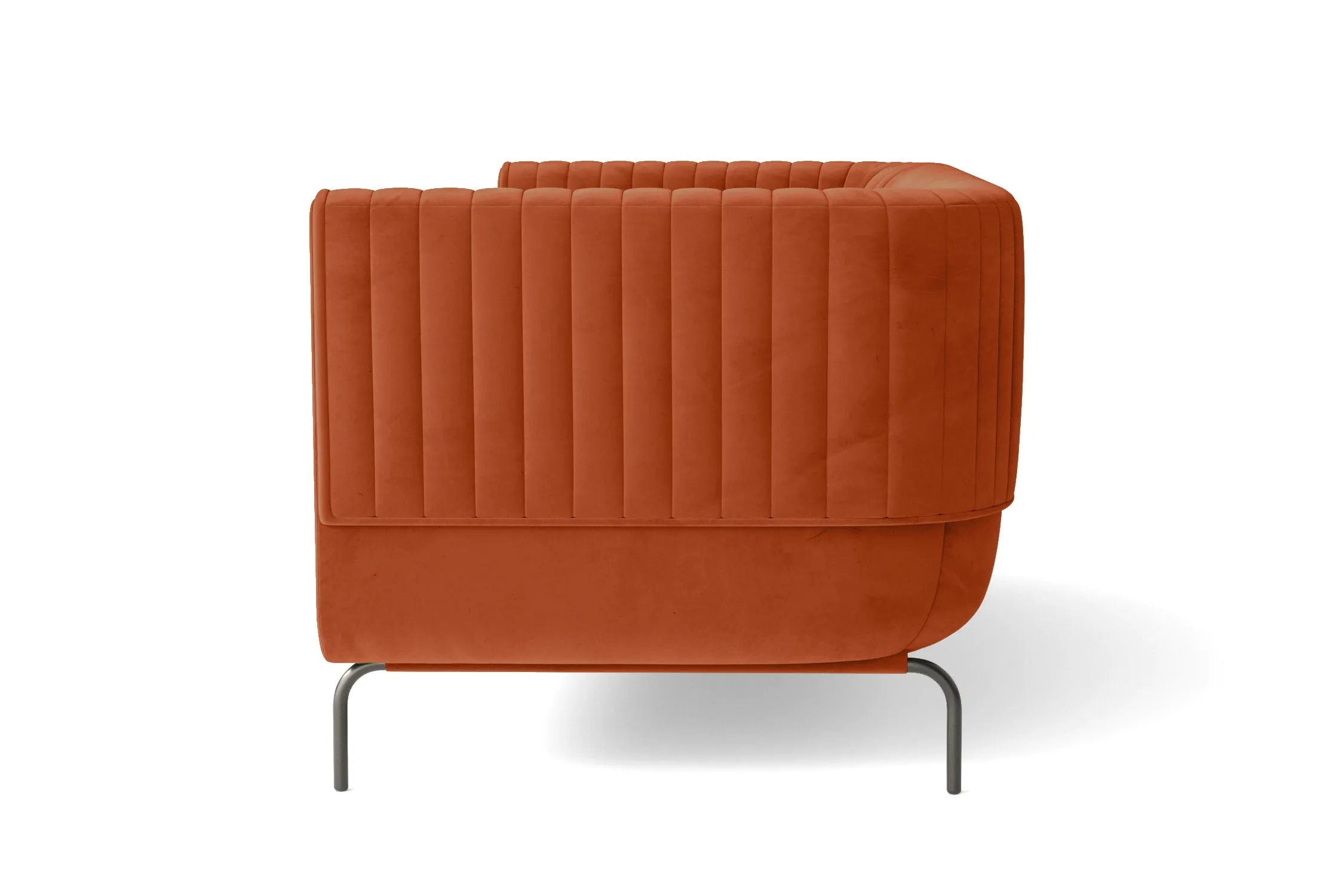 Jackson 3 Seater Sofa Orange Velvet