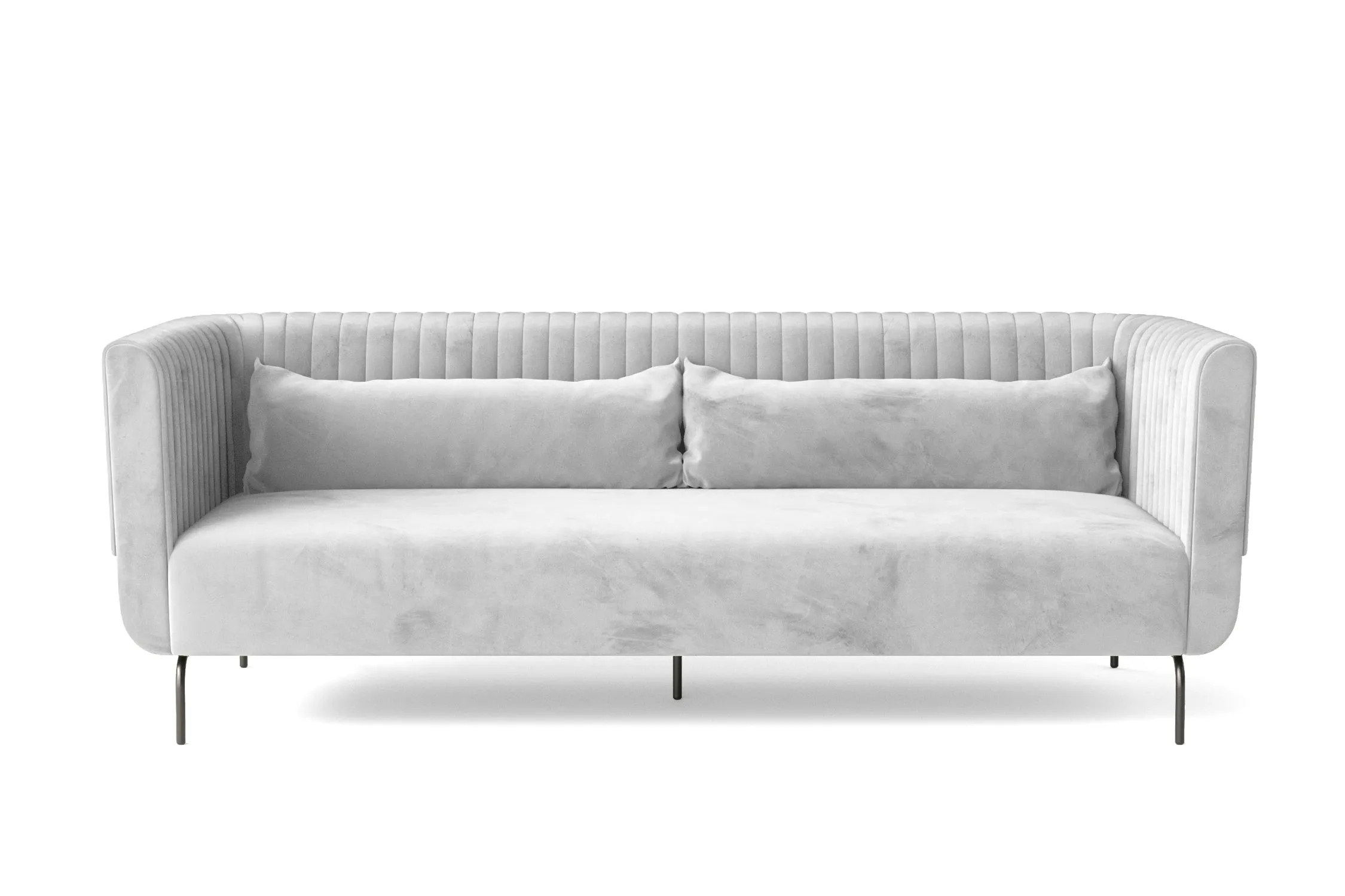 Jackson 3 Seater Sofa White Velvet