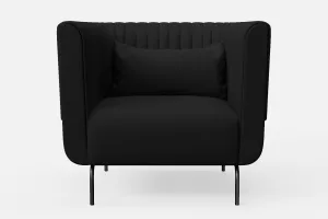 Jackson Armchair Black Leather