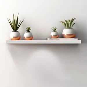 Kiera Grace - Kiera Grace Stockholm Aberg LED Light Floating Shelf: White / 47"