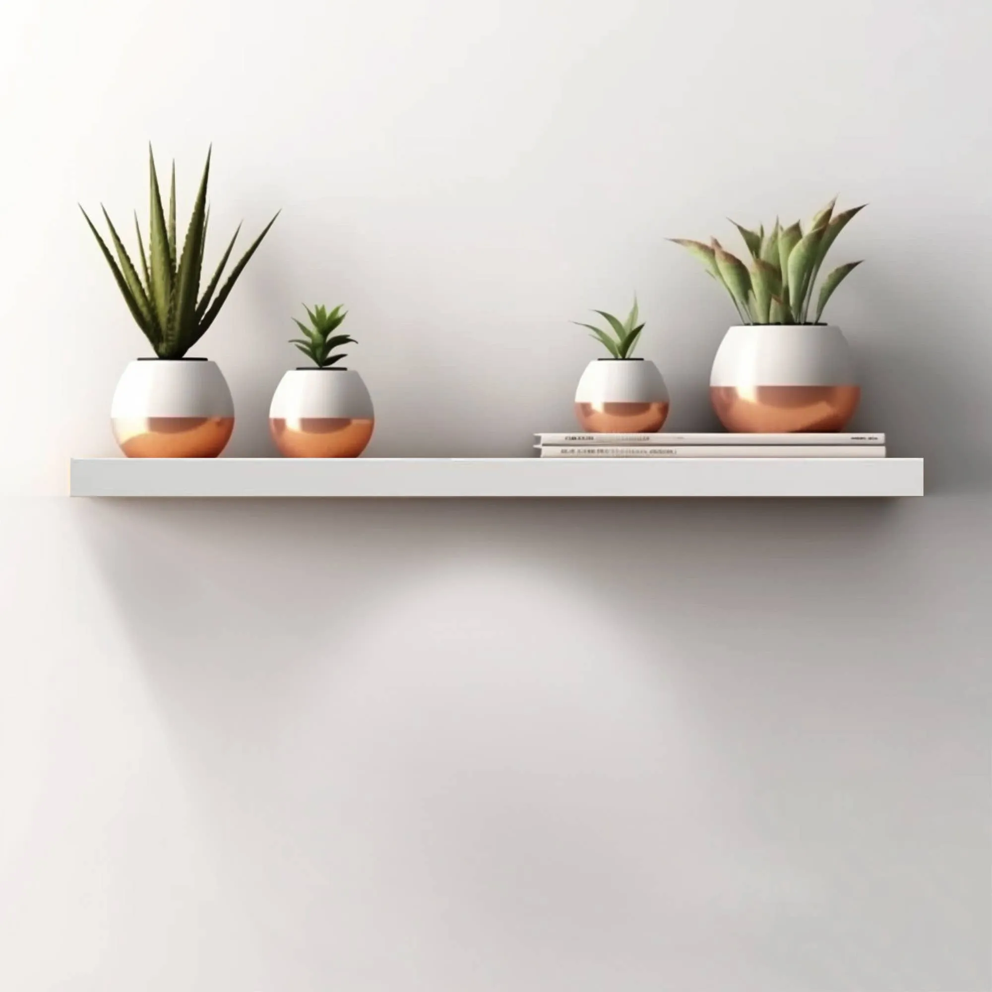 Kiera Grace - Kiera Grace Stockholm Aberg LED Light Floating Shelf: White / 47"