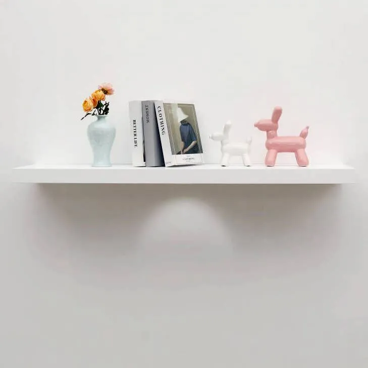 Kiera Grace - Kiera Grace Stockholm Aberg LED Light Floating Shelf: White / 47"