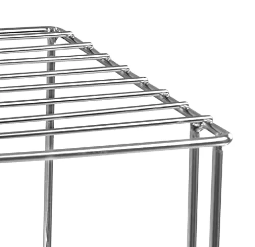 kiosk Kitchen Storage Rack, 3 Tier, Stainless Steel, for Pantry, Countertop and More