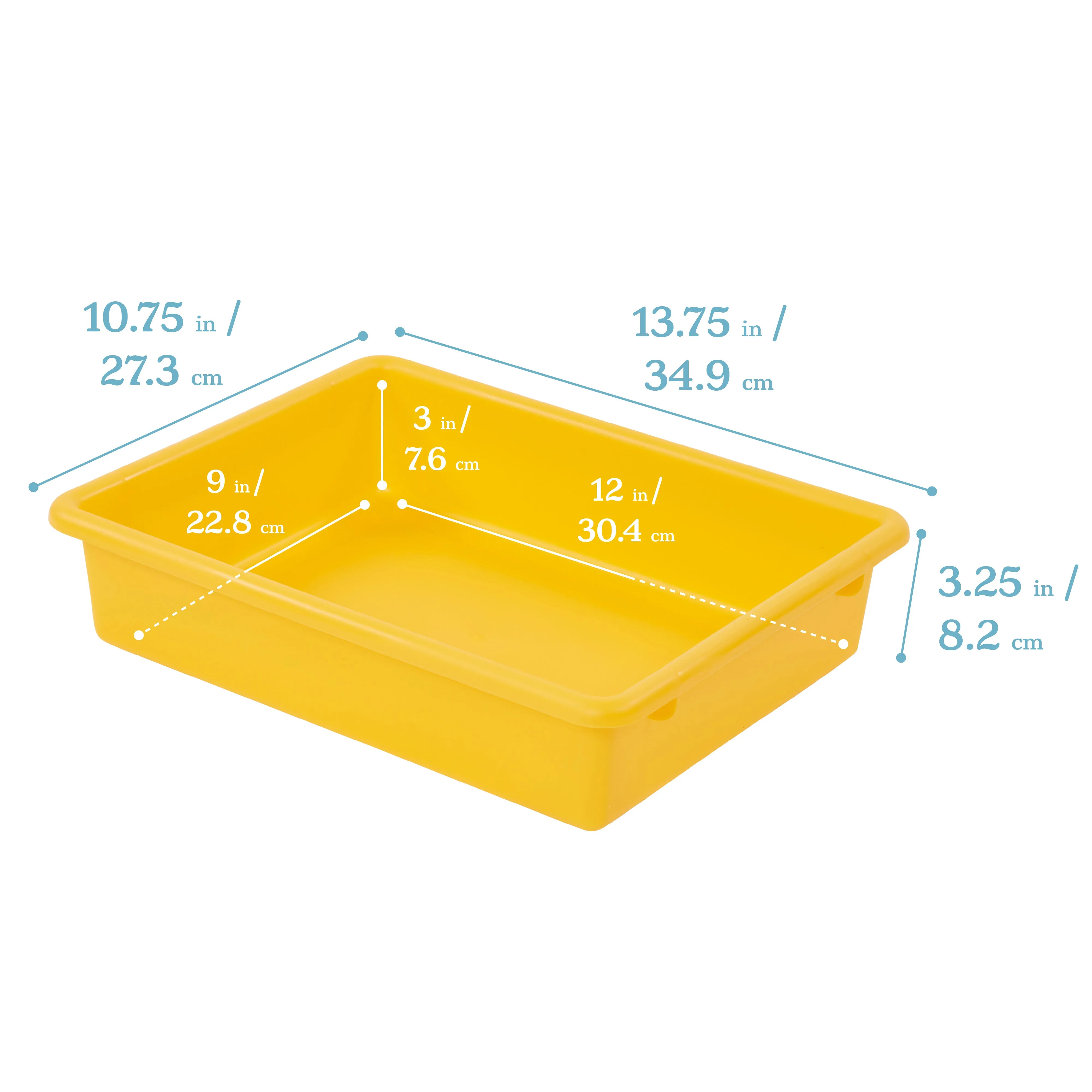 Letter Size Tray with Lid, Storage Bin, 10-Piece