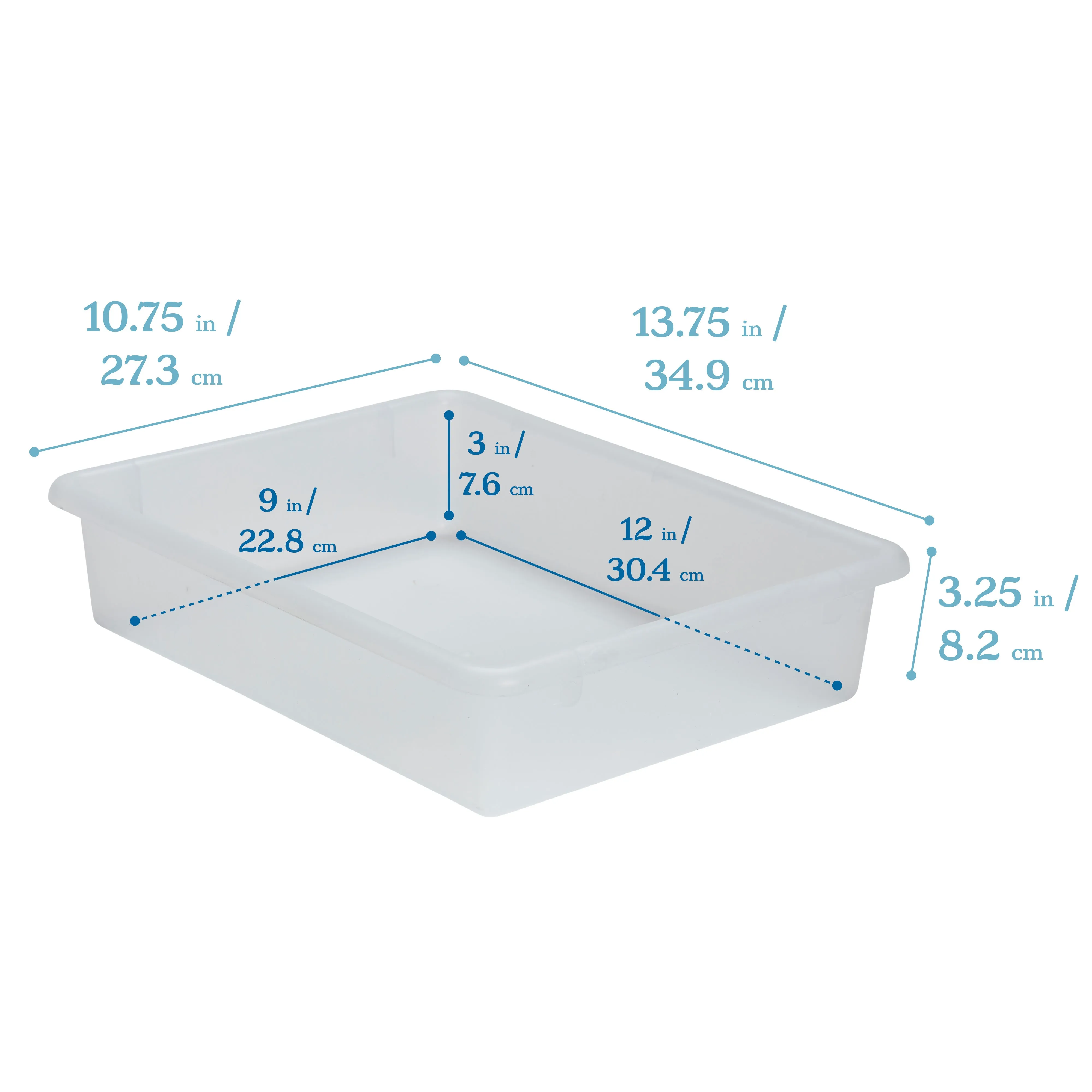 Letter Size Tray with Lid, Storage Bin, 10-Piece