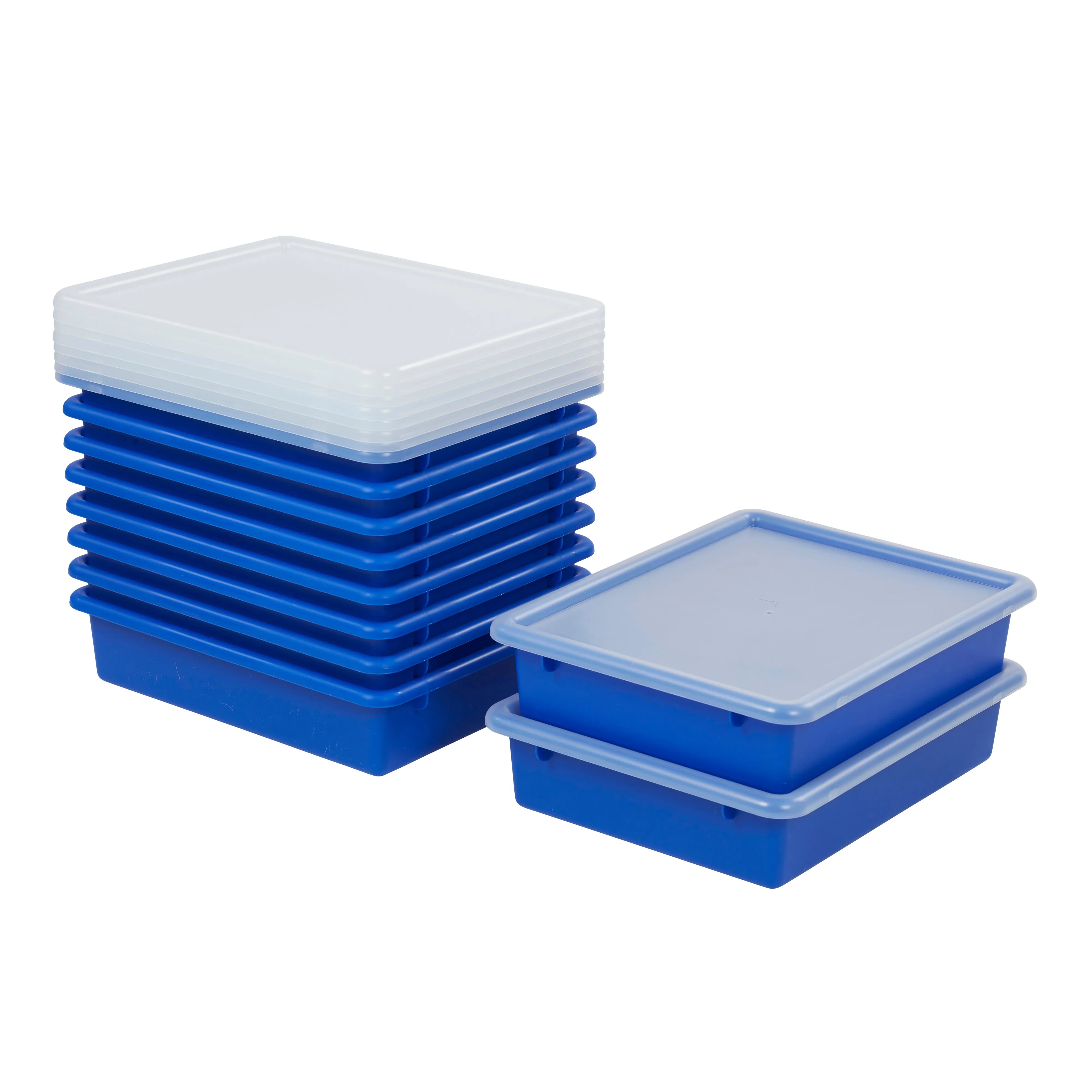 Letter Size Tray with Lid, Storage Bin, 10-Piece