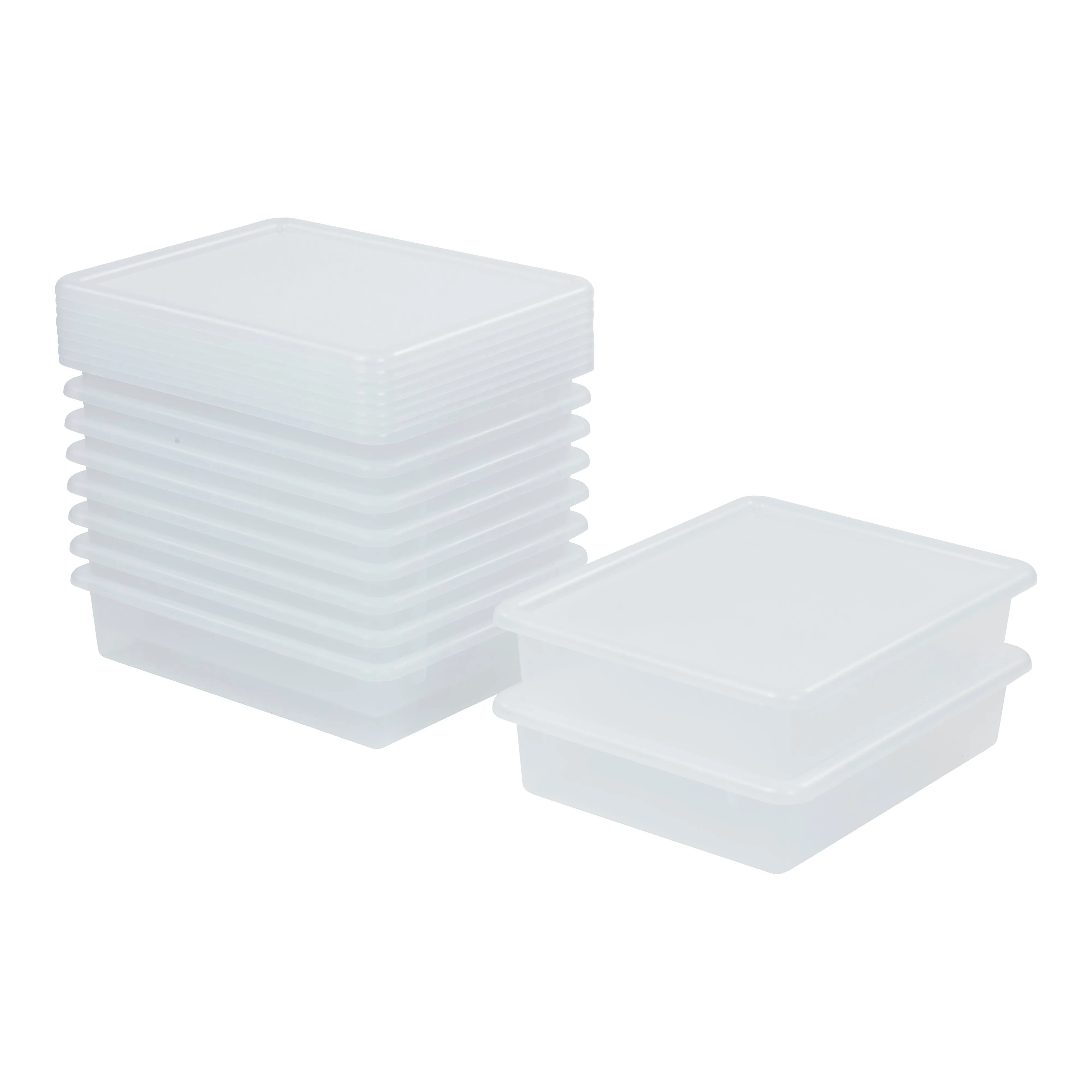 Letter Size Tray with Lid, Storage Bin, 10-Piece