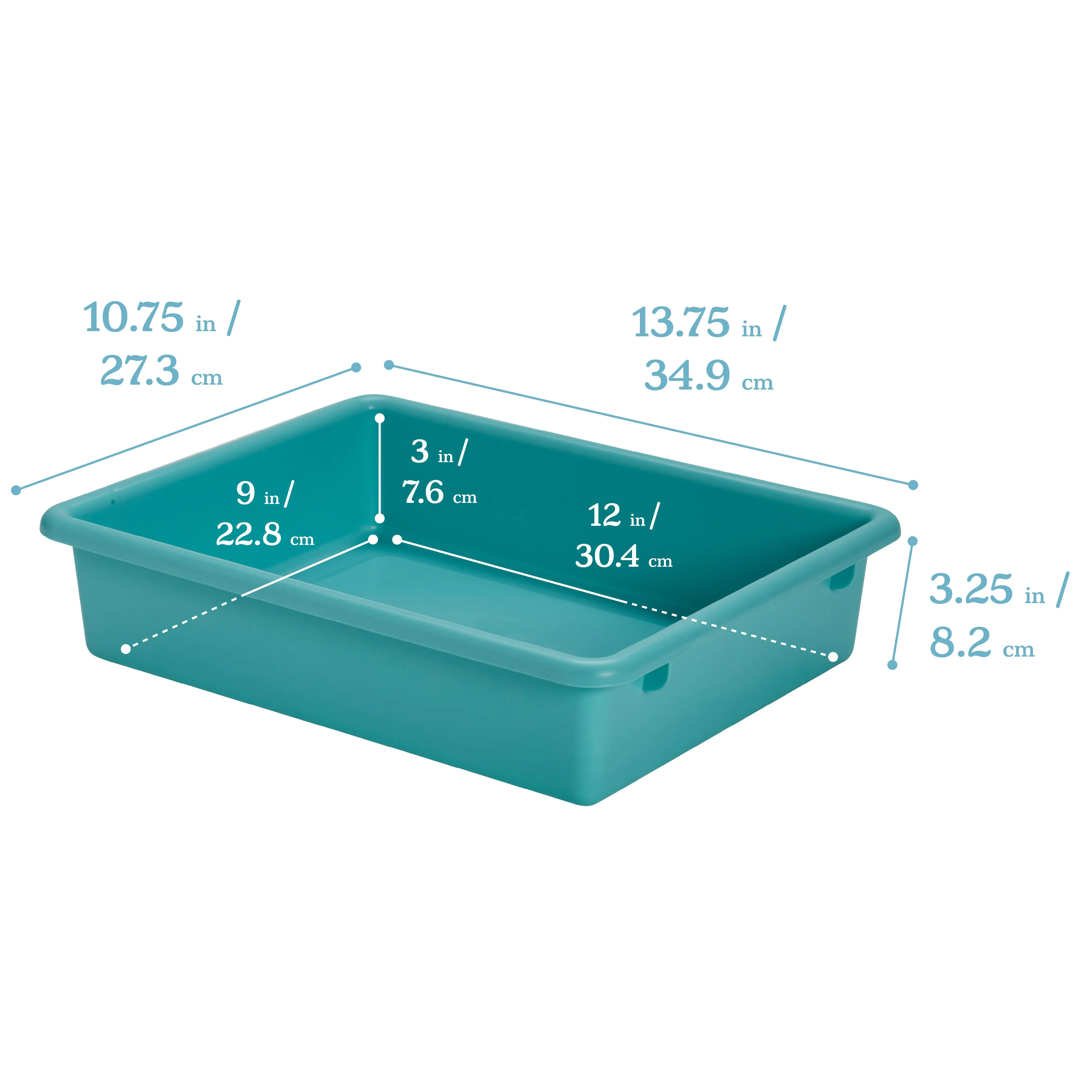 Letter Size Tray with Lid, Storage Bin, 10-Piece