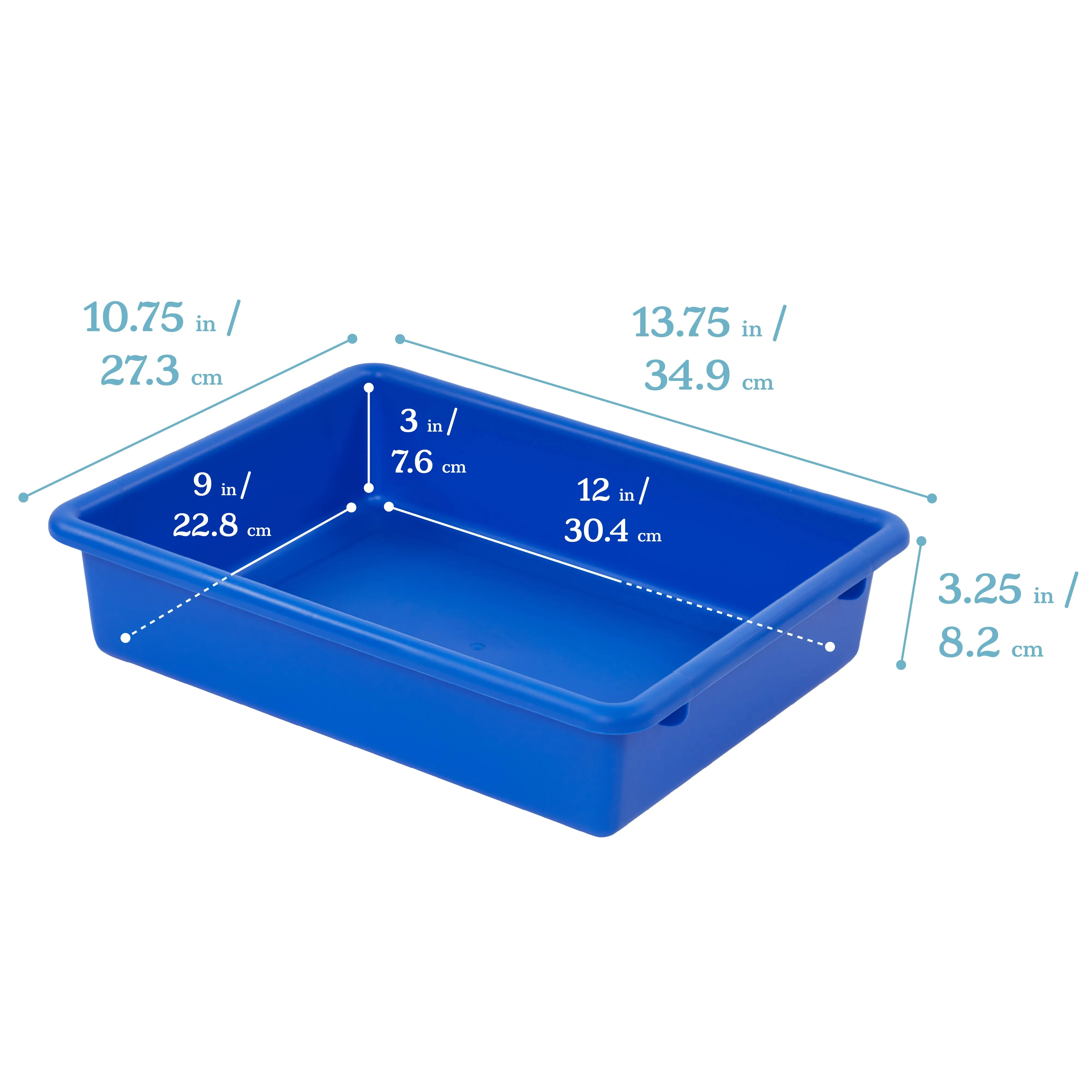 Letter Size Tray with Lid, Storage Bin, 10-Piece