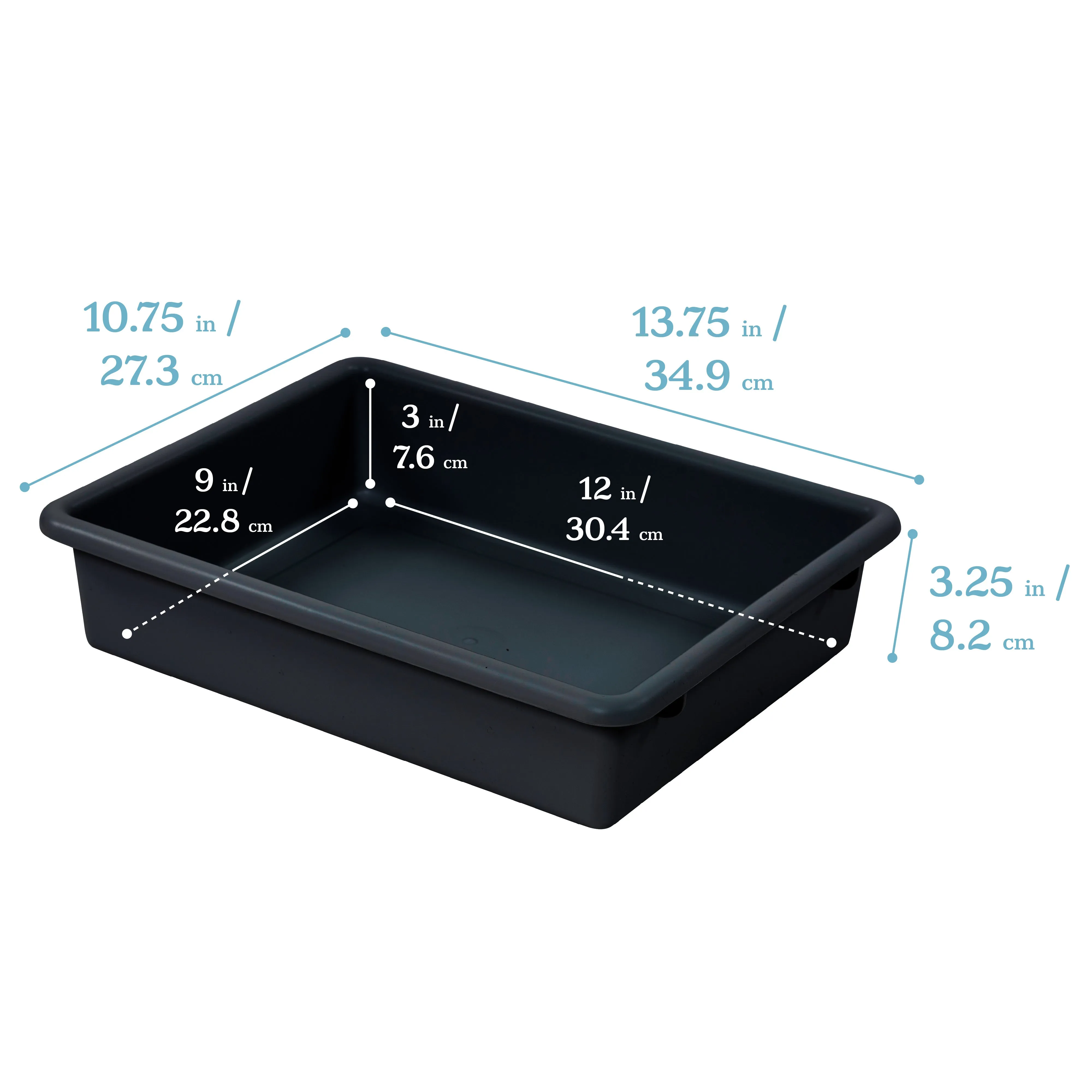 Letter Size Tray with Lid, Storage Bin, 10-Piece