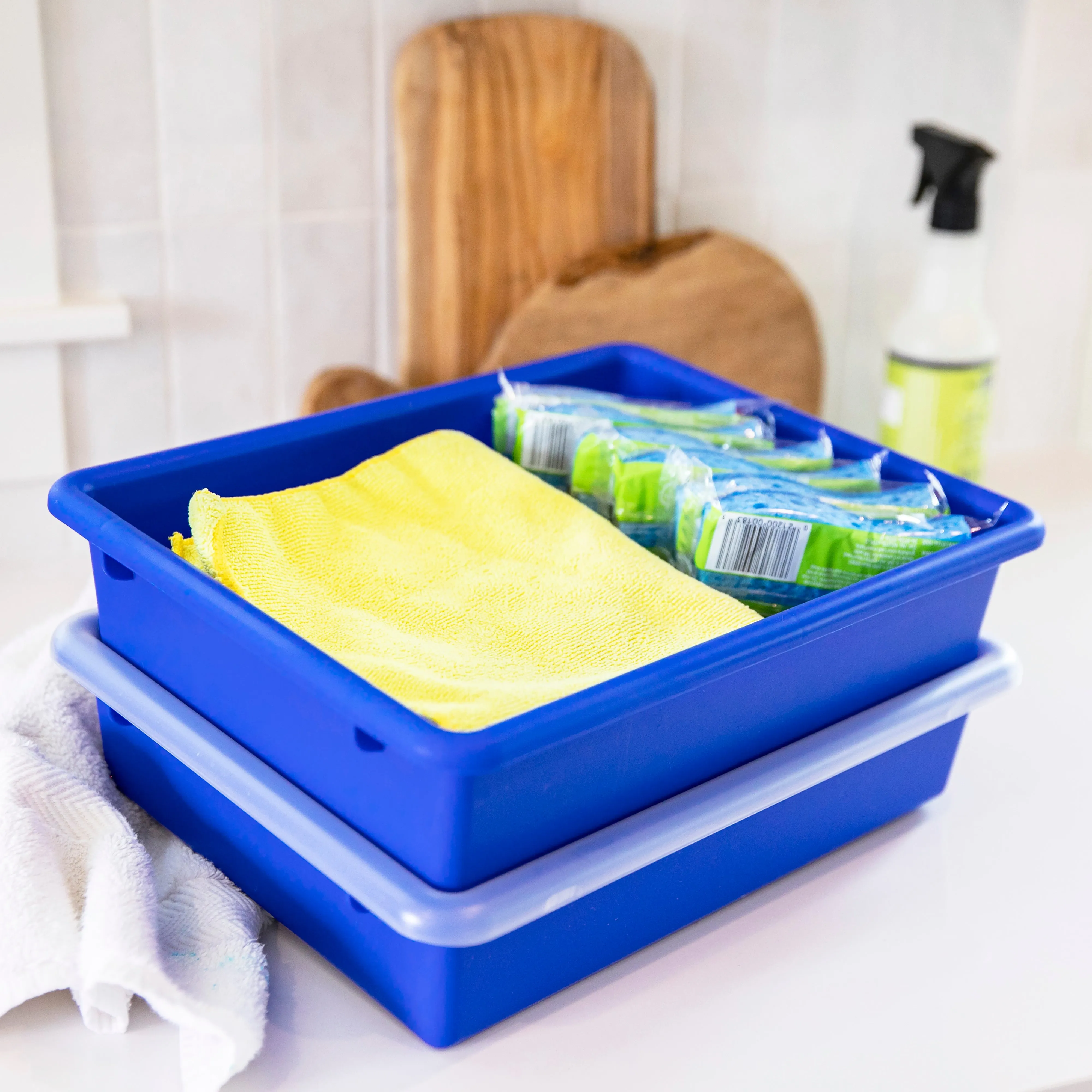 Letter Size Tray with Lid, Storage Bin, 10-Piece