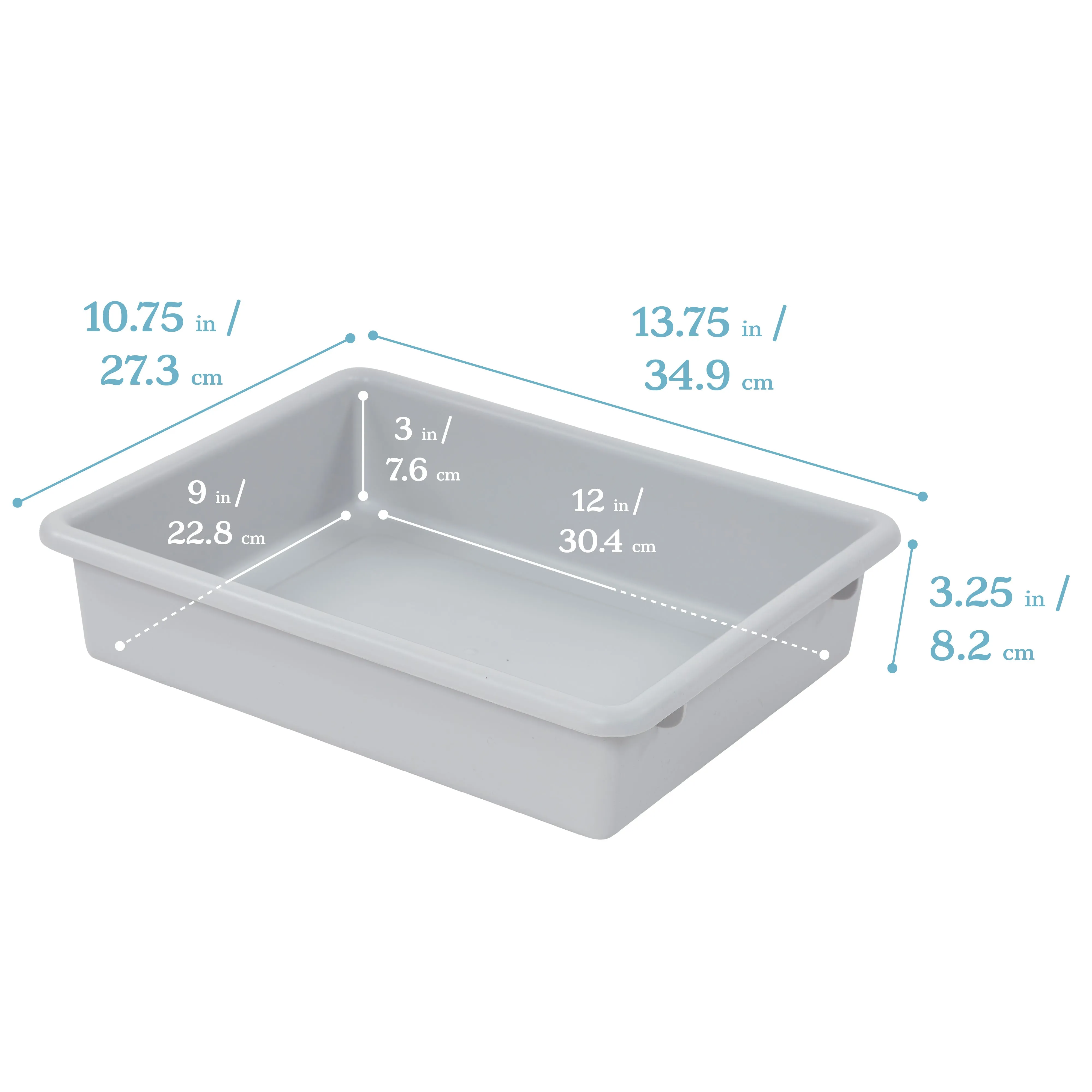 Letter Size Tray with Lid, Storage Bin, 10-Piece