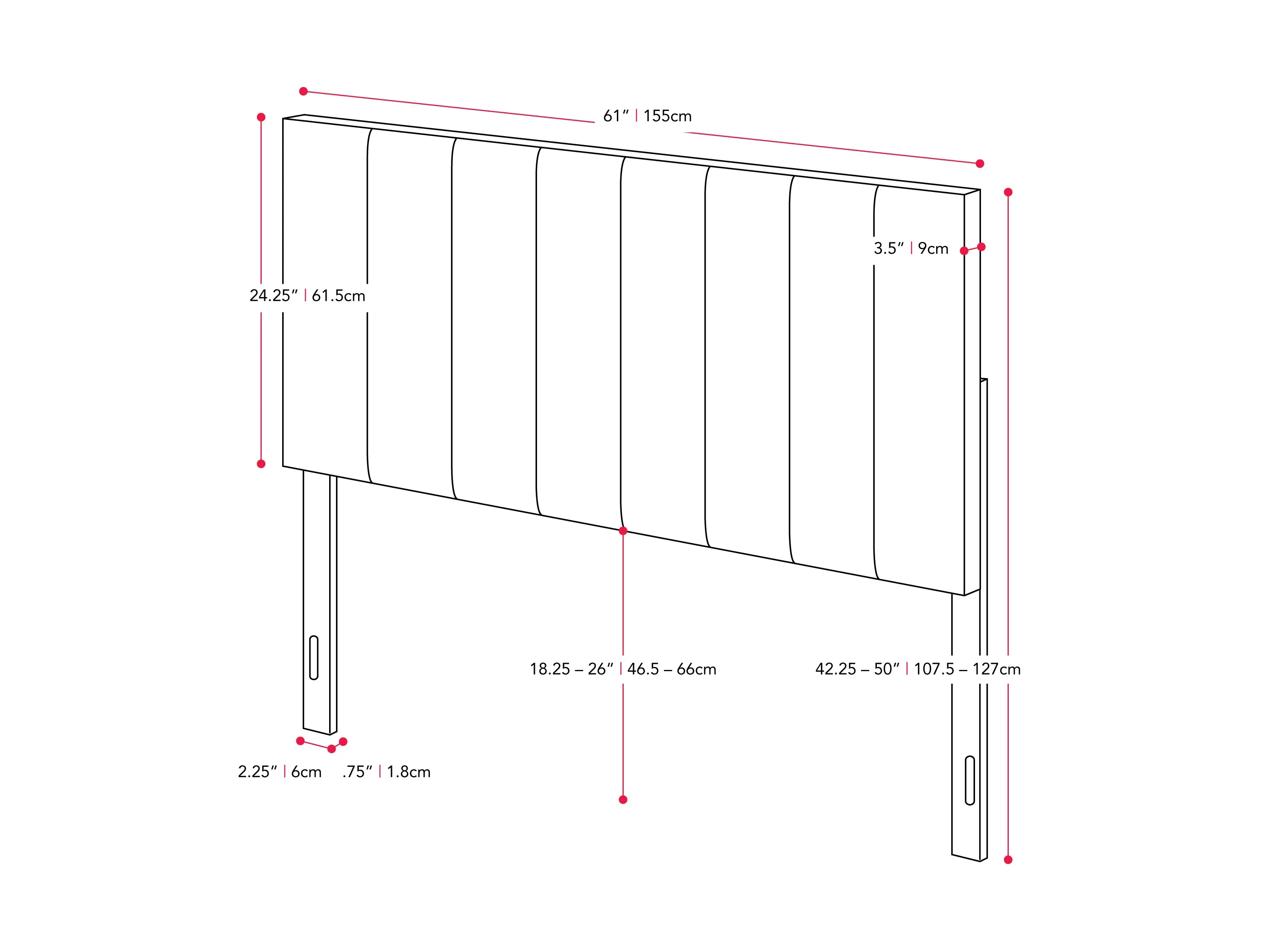 Light Blue Queen Panel Headboard