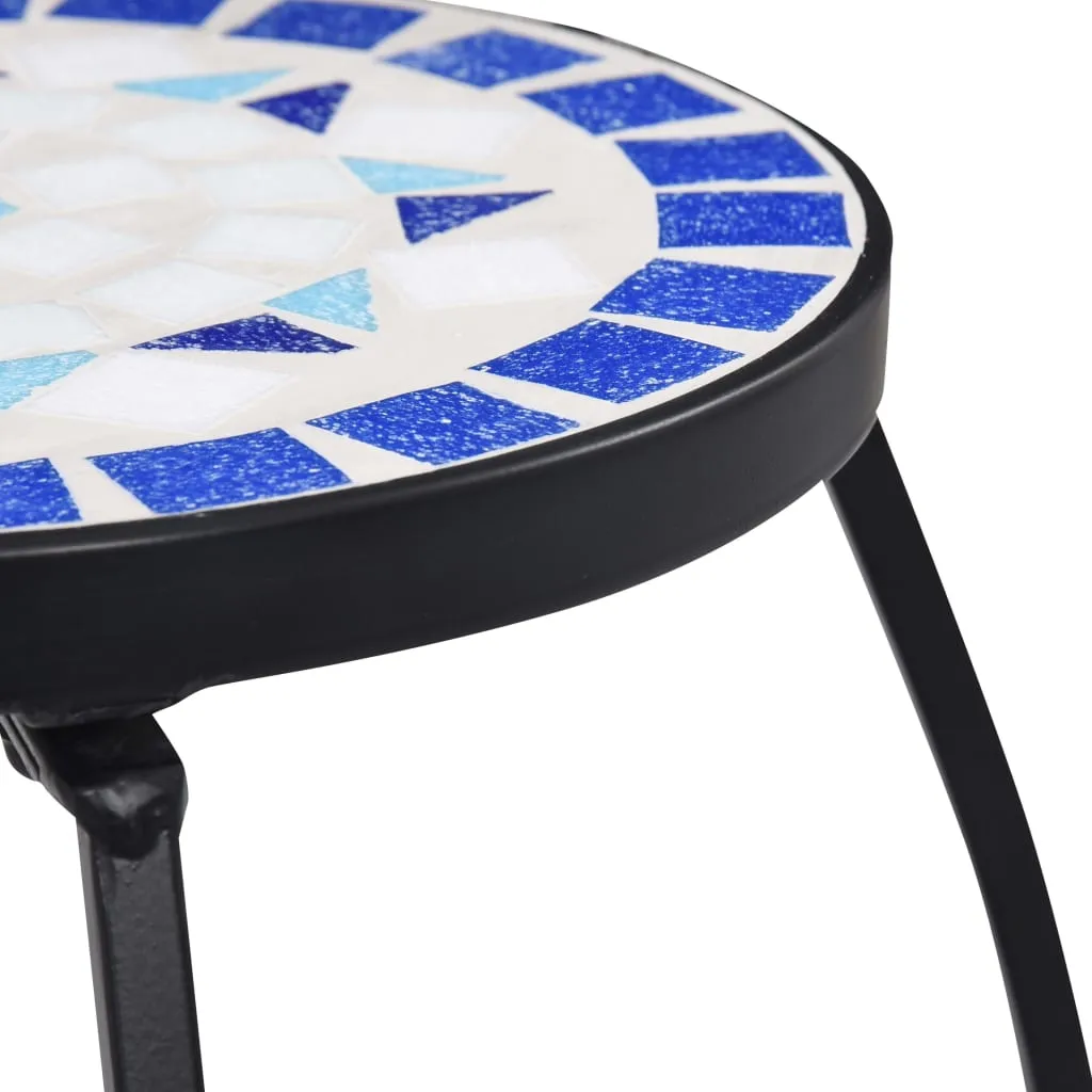 Mosaic Tables 3 pcs Blue and White Ceramic