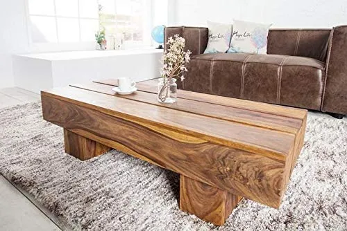 MV Furniture Sheesham Wood Coffee Table for Living Room | Center Table - Coffee Table | Color :- Natural Matt Finish