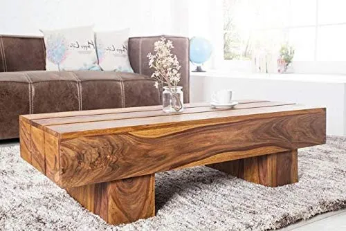 MV Furniture Sheesham Wood Coffee Table for Living Room | Center Table - Coffee Table | Color :- Natural Matt Finish