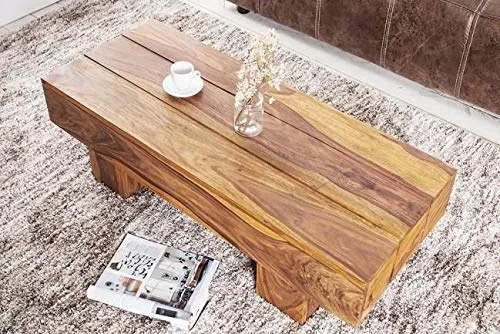 MV Furniture Sheesham Wood Coffee Table for Living Room | Center Table - Coffee Table | Color :- Natural Matt Finish