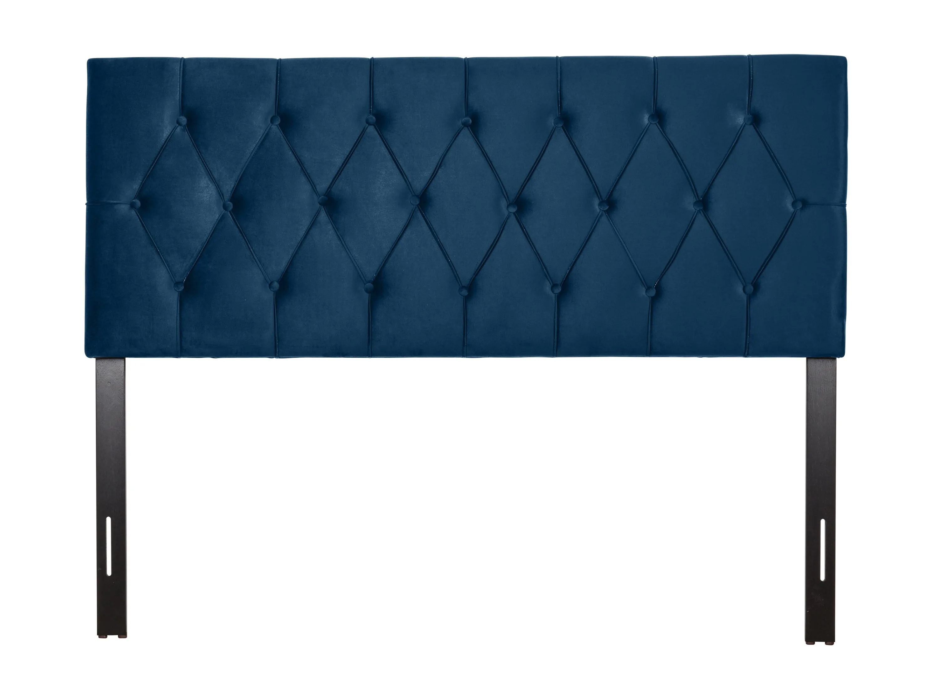 Navy Blue Velvet Queen Headboard