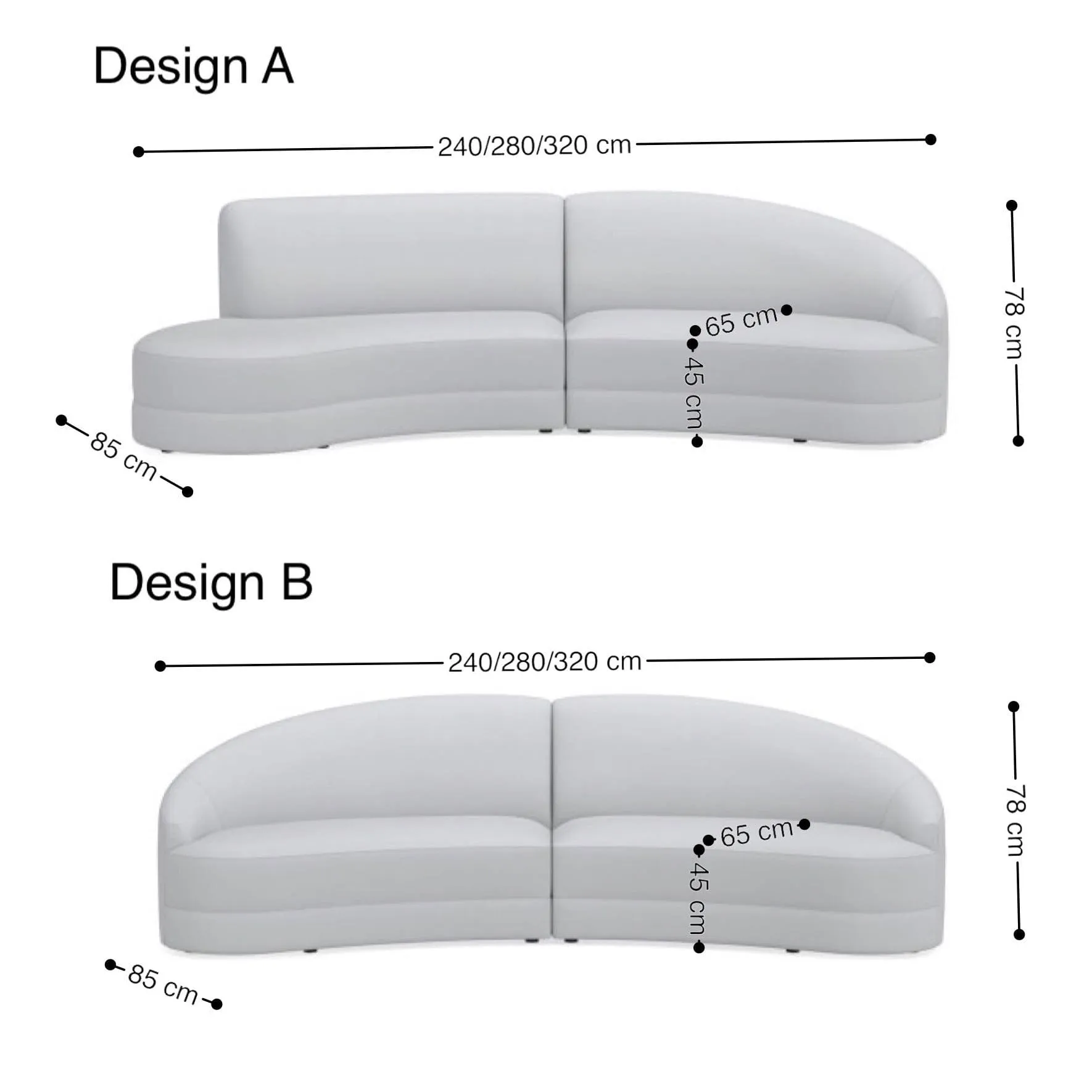 Oswald Scratch Resistant Sectional Leather Curve Sofa