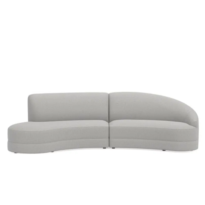 Oswald Scratch Resistant Sectional Leather Curve Sofa