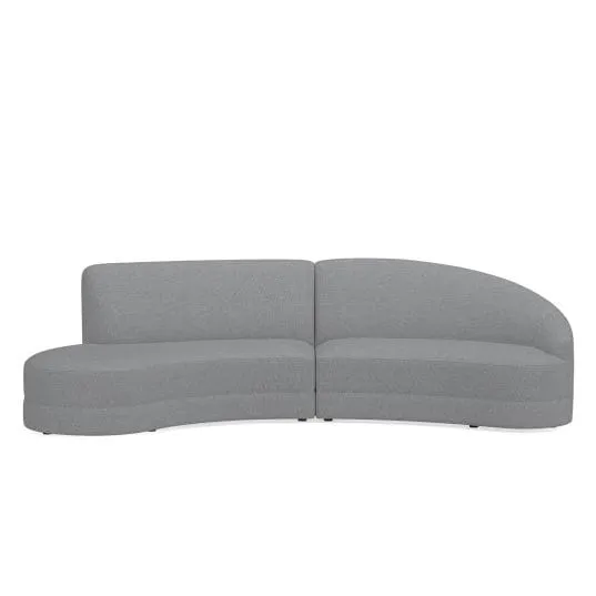 Oswald Scratch Resistant Sectional Leather Curve Sofa