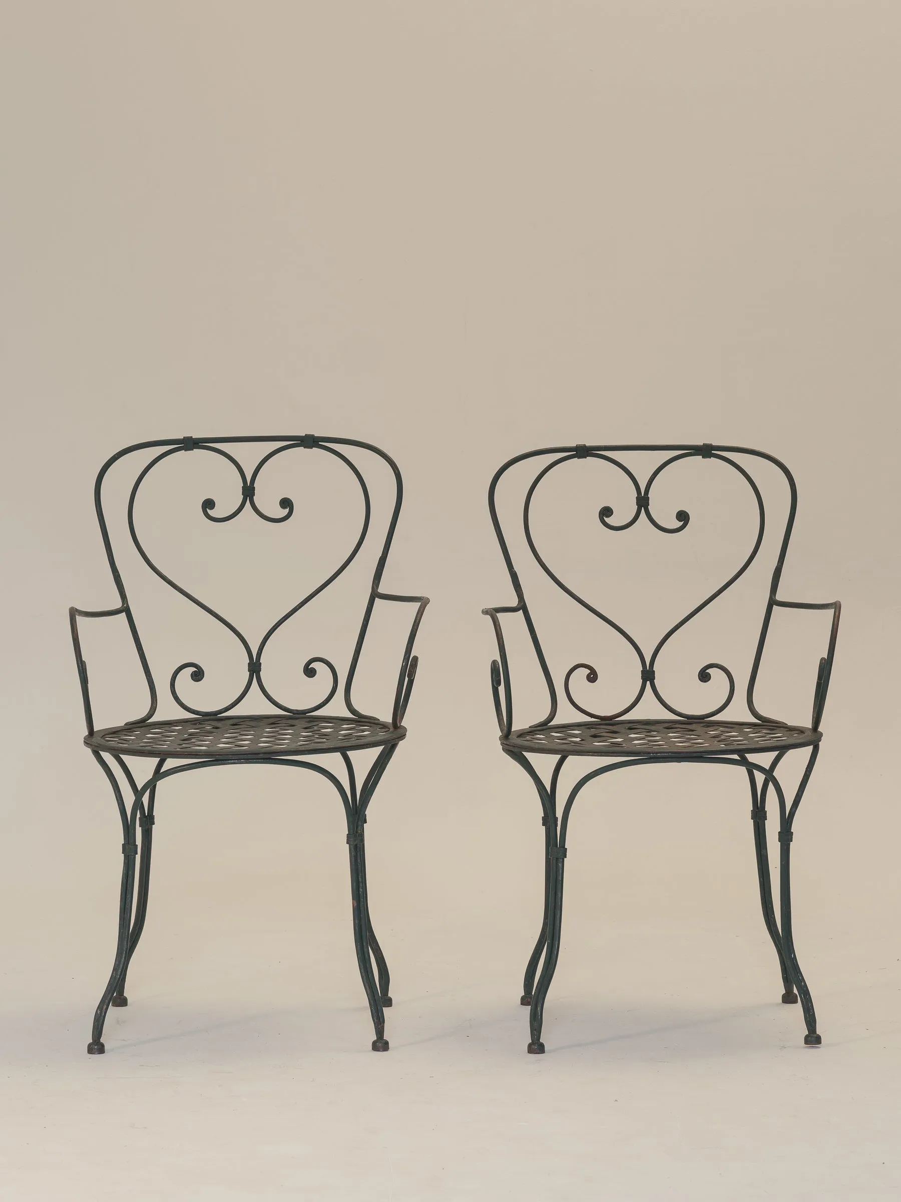 Pair of French Ironwork Chairs