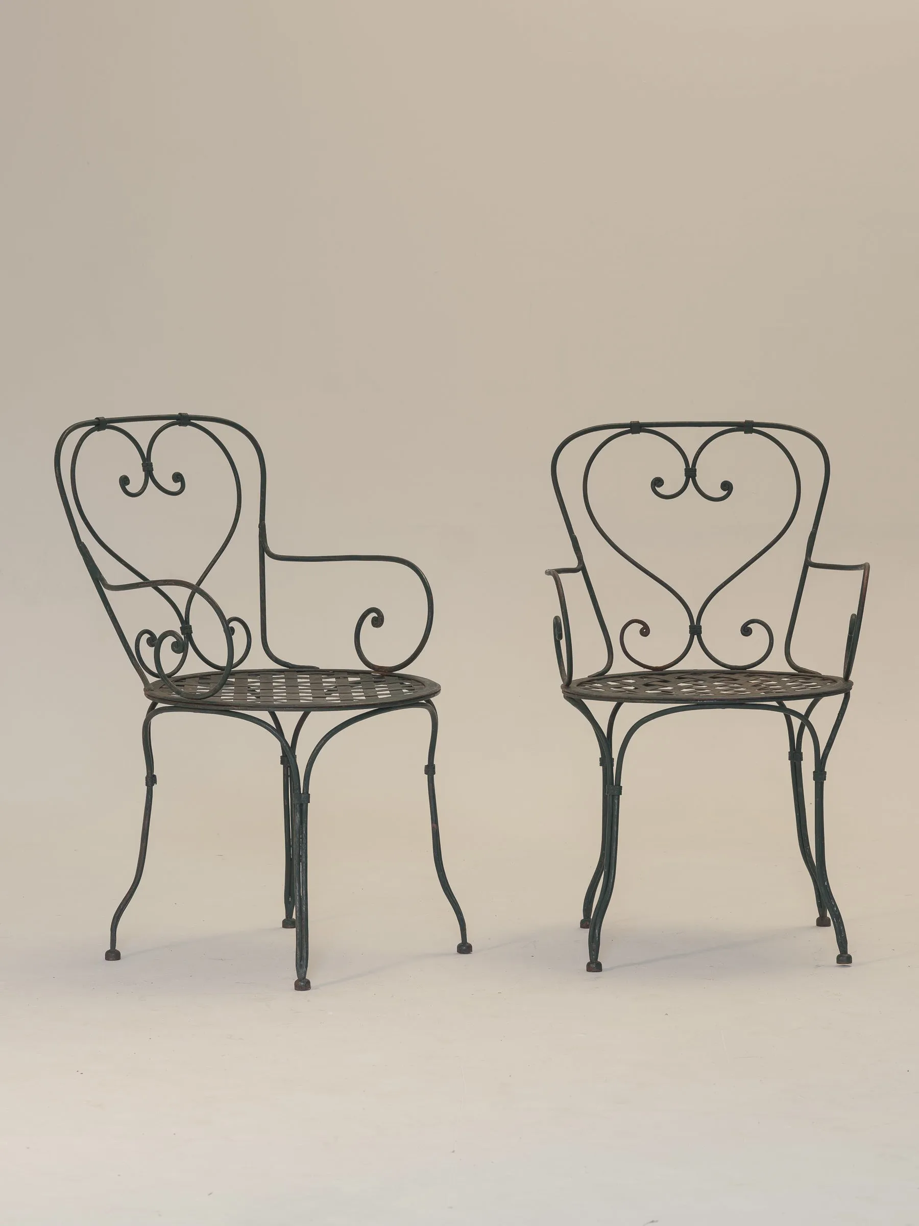 Pair of French Ironwork Chairs