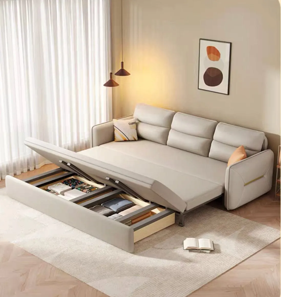 Penne Water Resistant Storage Sofa Bed