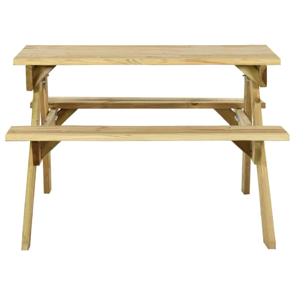 Picnic Table with Benches 110x123x73 cm Impregnated Pinewood