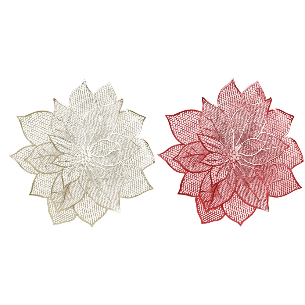 Poinsettia Metallic Placemat (48cm)