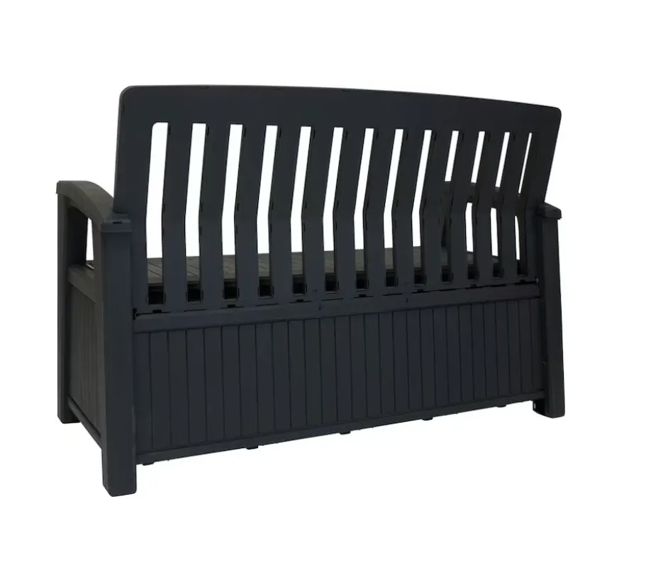 PRE ORDER: DEC. - Keter Patio 227L Storage Bench- Graphite