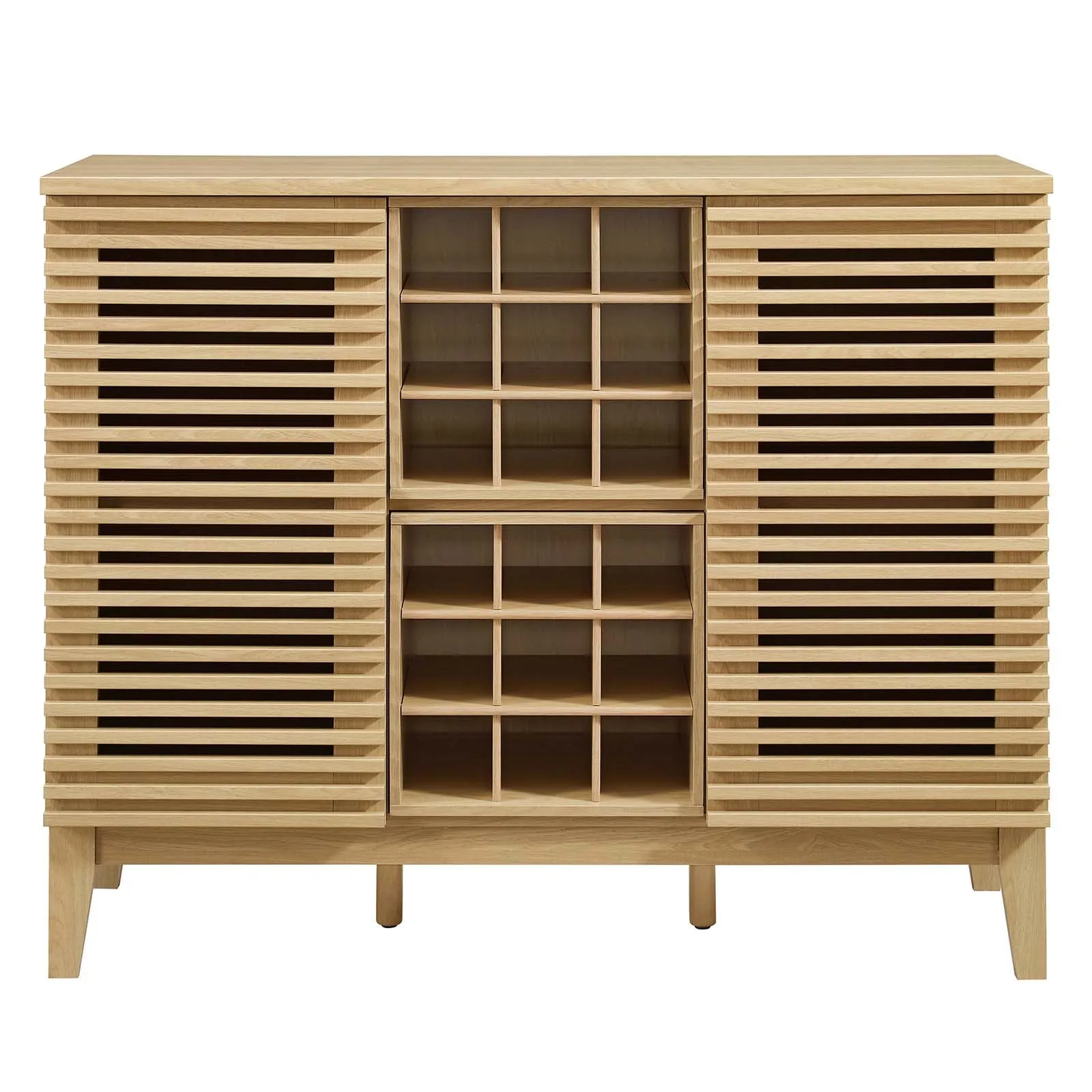 Render Bar Cabinet Oak EEI-6156-OAK