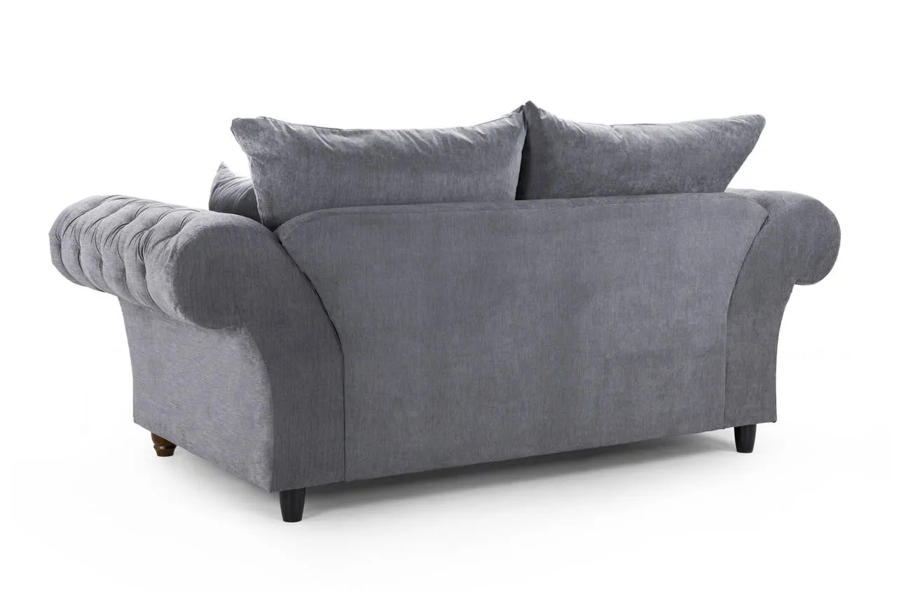 Richmond Fullback Sofa - Grey 2 Seater - 202 CM