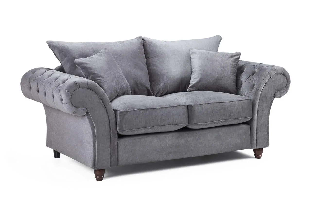 Richmond Fullback Sofa - Grey 2 Seater - 202 CM