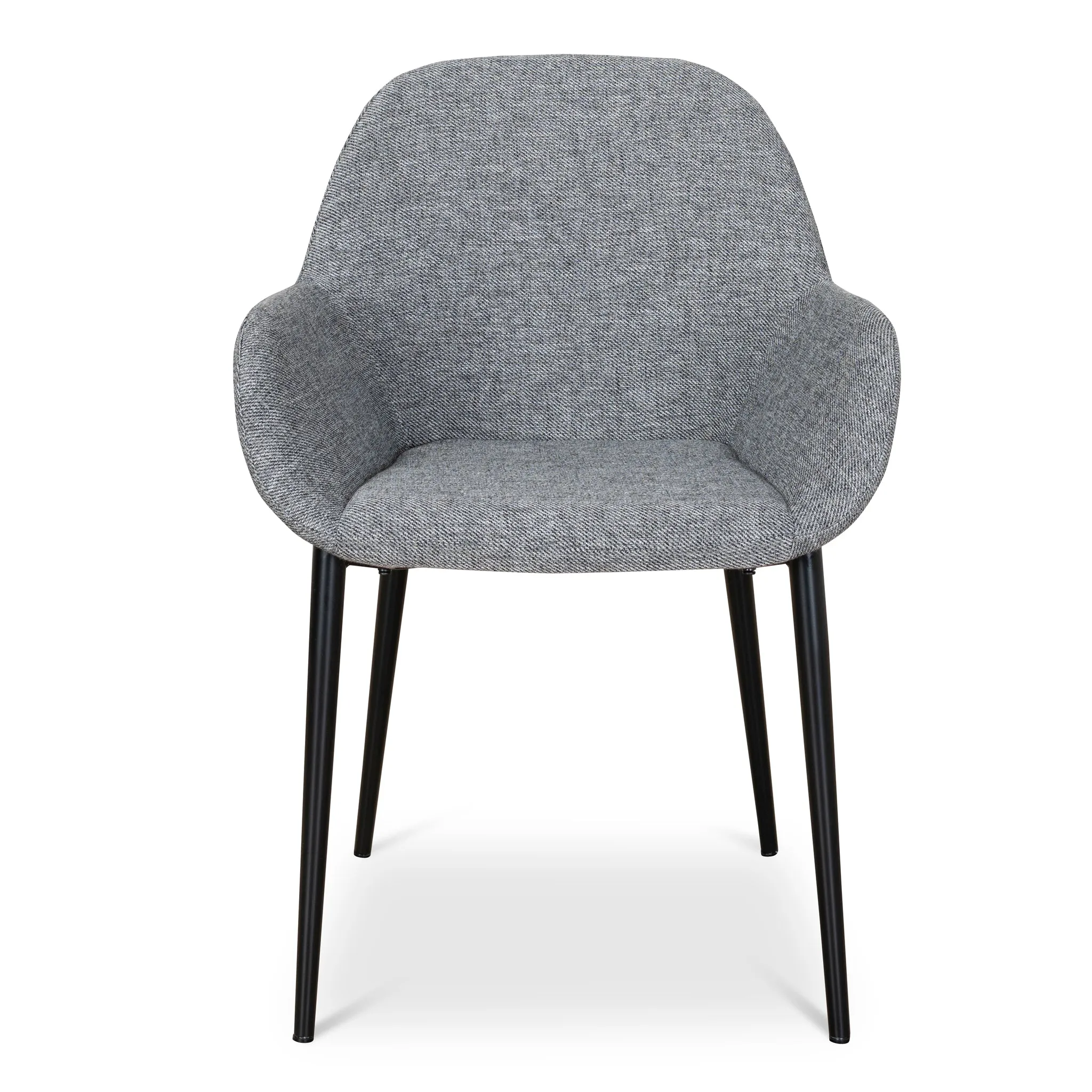 Set of 2 - Lynton Fabric Dining chair - Lava Grey