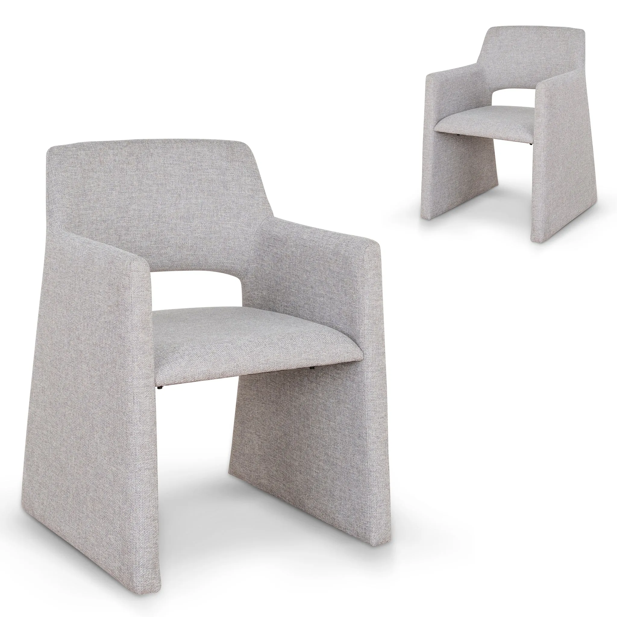 Set of 2 - Marko Fabric Dining Chair - Spec Cloud Grey