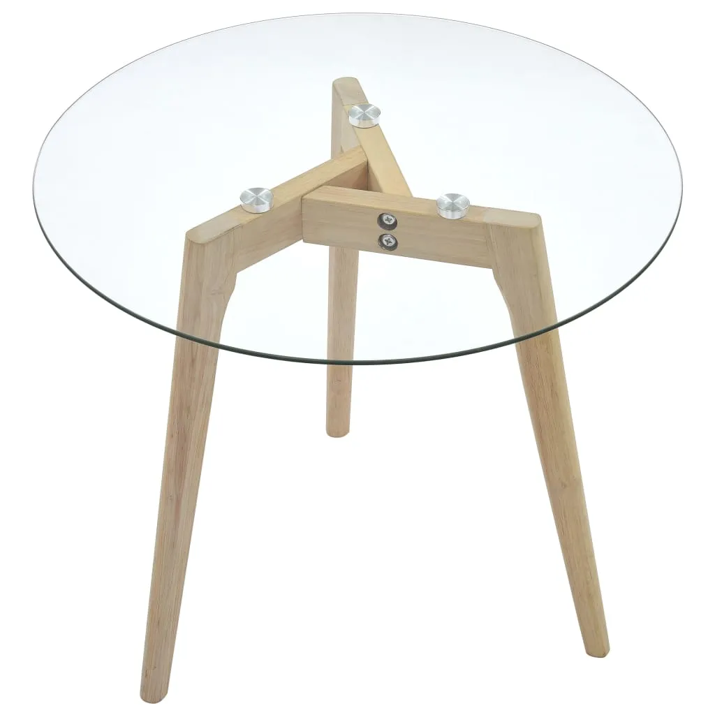 Side Table Set 2 pcs Tempered Glass