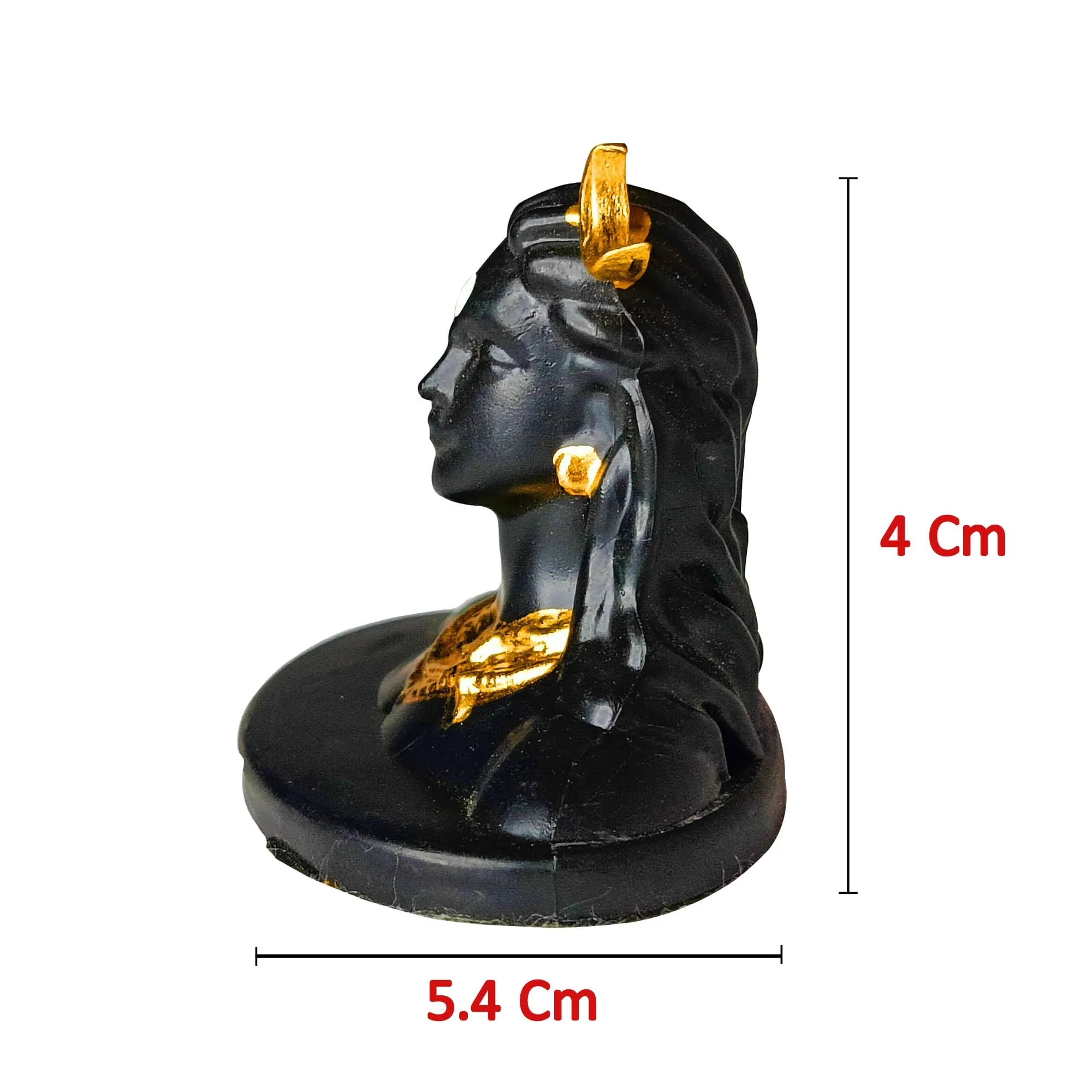 Small Black Adiyogi Statue for Car Dashboard | Adiyogi Lord Shiva Statue for Pooja and Gift,Home & Office Decor