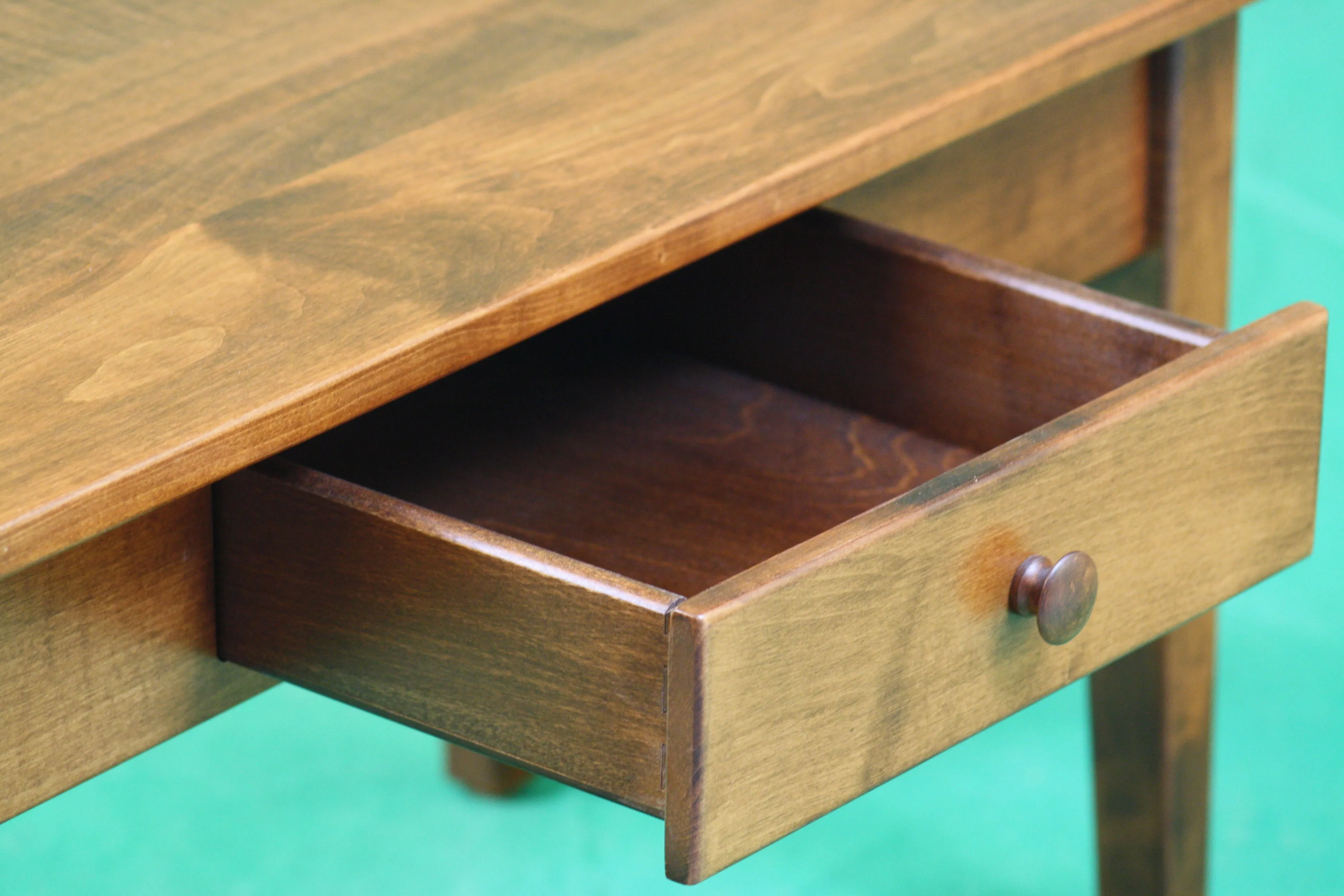 Smaller Maple Shaker Cocktail Table with Drawer - Showroom Model