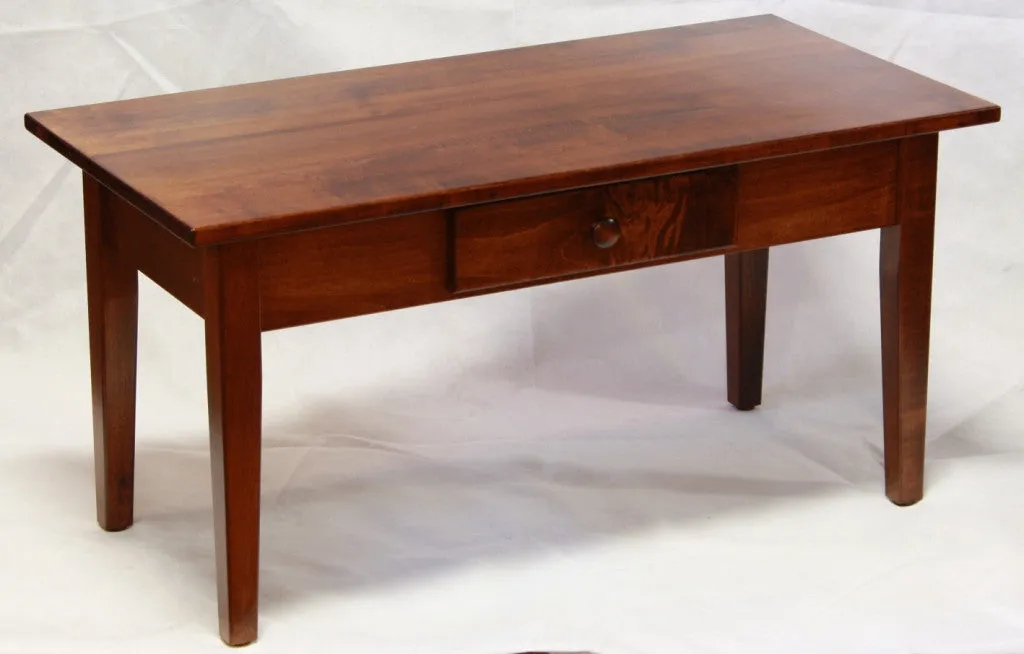 Smaller Maple Shaker Cocktail Table with Drawer - Showroom Model