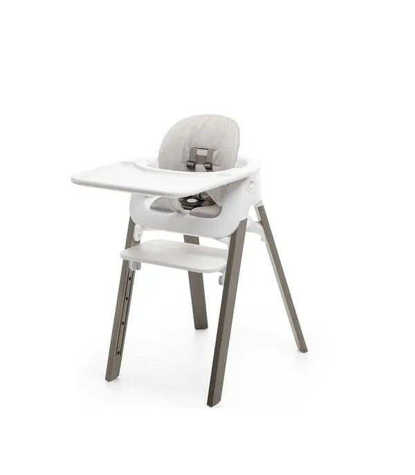 Stokke Steps High Chair Complete With Legs, Seat, Babyset, Cushion, and Tray