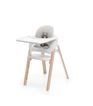 Stokke Steps High Chair Complete With Legs, Seat, Babyset, Cushion, and Tray